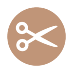 Icône ciseaux représentant la coupe et le travail de précision barber Capill'Expert