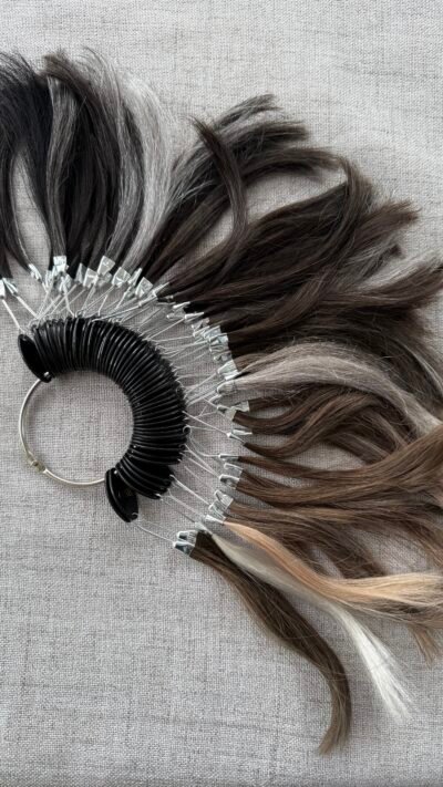 Nuancier de couleurs pour complément capillaire permettant un choix précis de teinte – Capillexpert