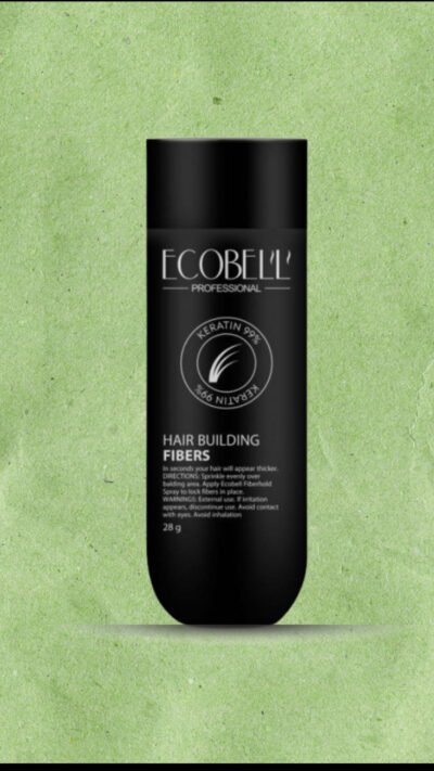 Poudre densifiante pour cheveux Ecobell Hair Building Fibers utilisée pour camoufler les zones clairsemées – Capillexpert